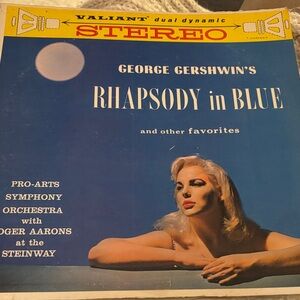 Valiant dual dynamic stereo vinyl record George Gershwin's Rhapsody in Blue